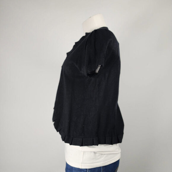 INC International Concepts Black Knit Short Sleeve Cardigan Size L/XL - Picture 4 of 7